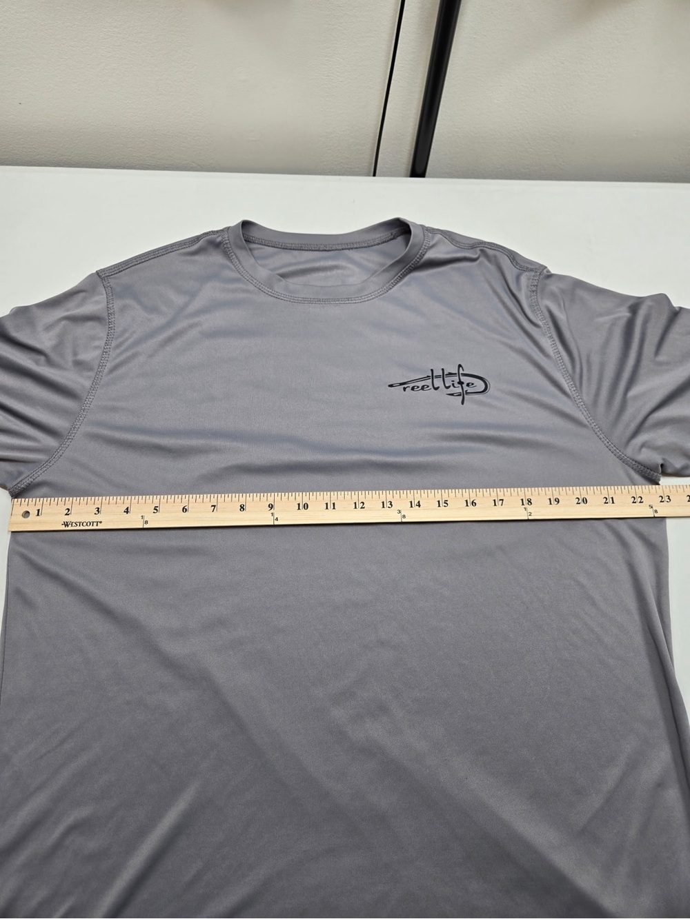 REEL LIFE Raised on the Water Long Sleeve Fishing Shirt 2XL Gray Grey 0674 - Picture 9 of 13